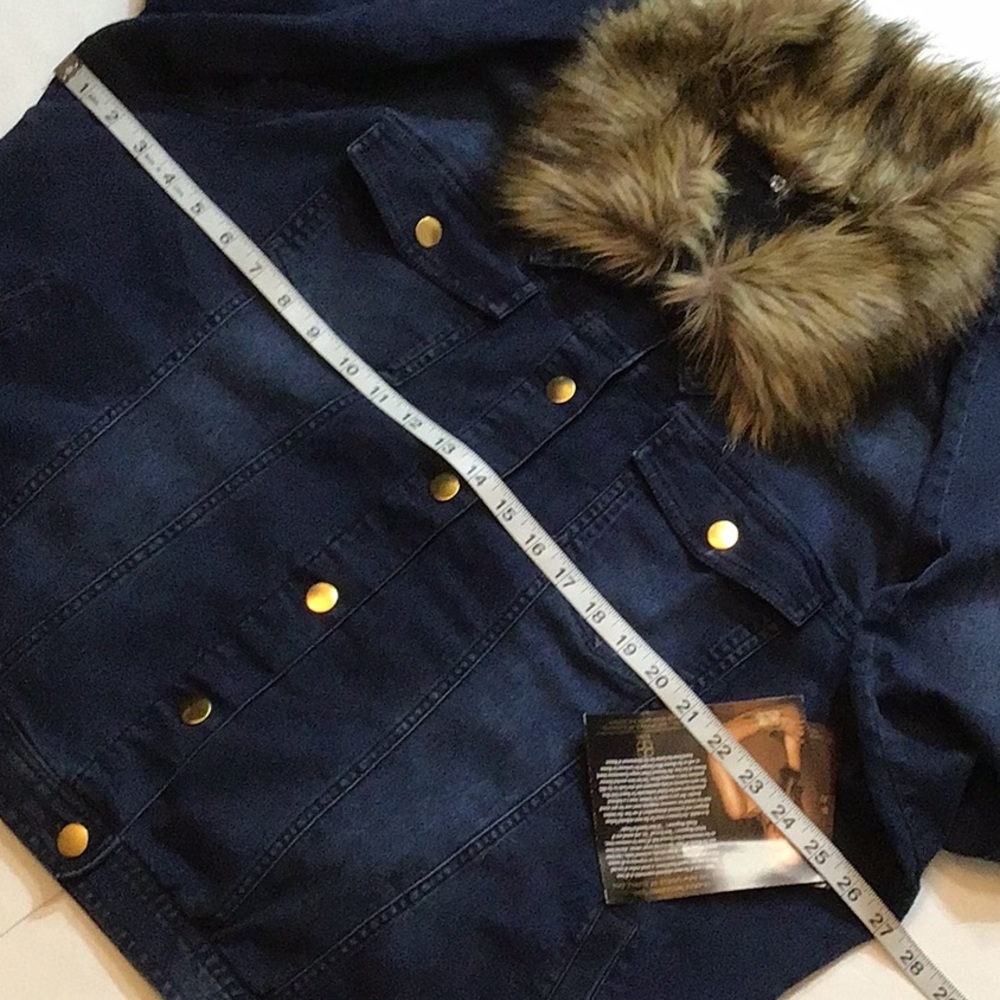 NWT IMAN WOMEN DENIM BLUE WASH LONG SLEEVES JACKET SZ 2XL - Picture 7 of 11